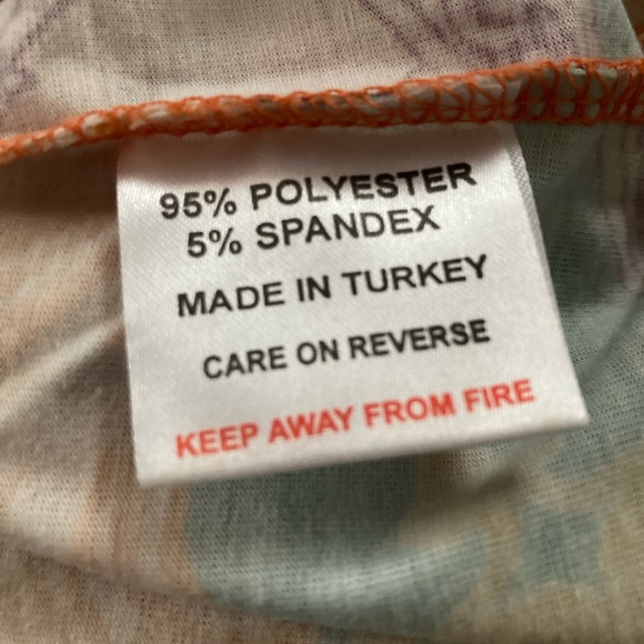 ISLE size small orange geometric short sleeve midi dress - Picture 4 of 4